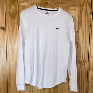 Hollister Men's Classic White Long Sleeve Tee